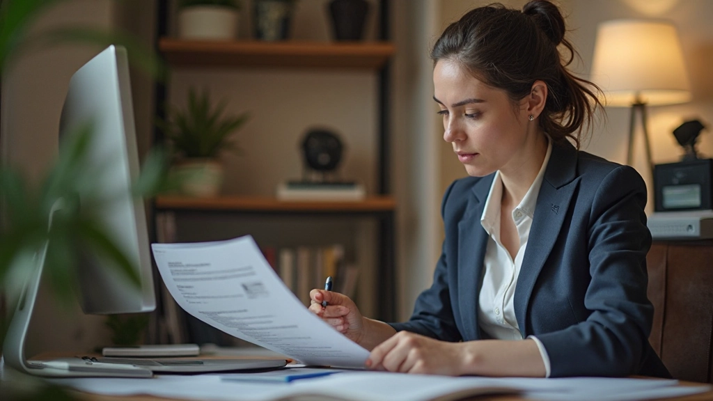 Professional preparing for PMP certification exam with study materials and training resources